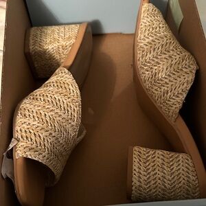 Seychelles Natural Woven Platform Mules